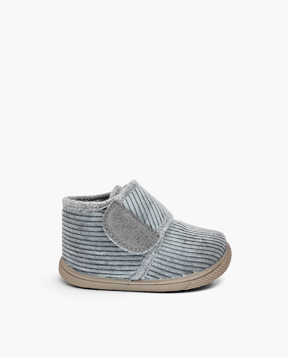 Imagen 0 de Zapatillas de casa cerradas de niña casa pana barefoot Gris