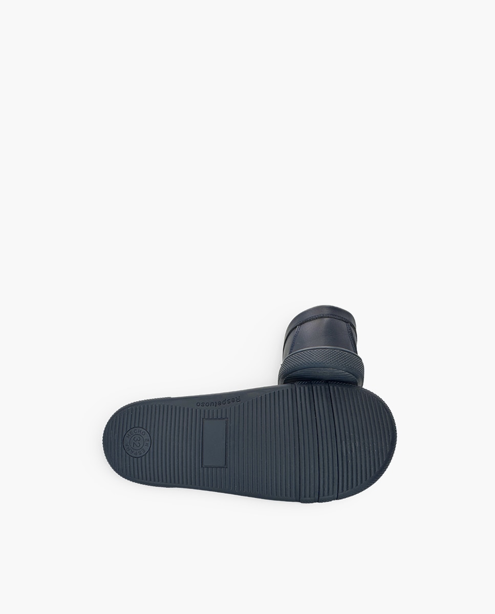 Mocasines de niña colegiales barefoot - Pisamonas - Azul marino Azul marino-2