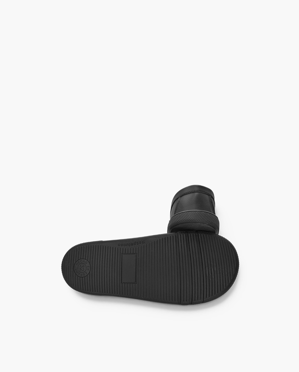 Mocasines de niña colegiales barefoot - Pisamonas - Negro Negro-2