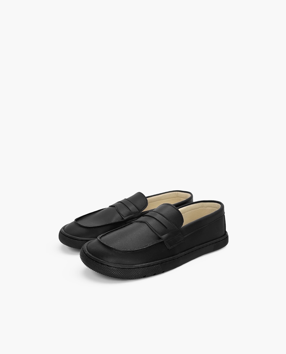 Mocasines de niña colegiales barefoot - Pisamonas - Negro Negro-3