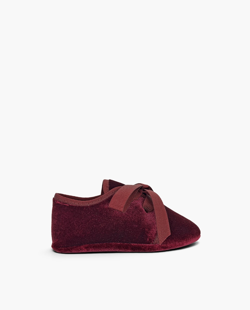 Imagen 0 de Zapatos de cordones y bluchers de bebé niña blucher terciopelo lazo faya Burdeos