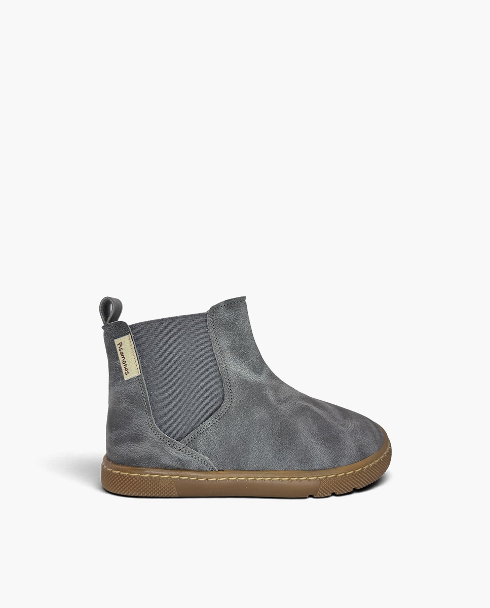 Botas de niña barefoot efecto desgastado - Pisamonas - Gris Gris-1