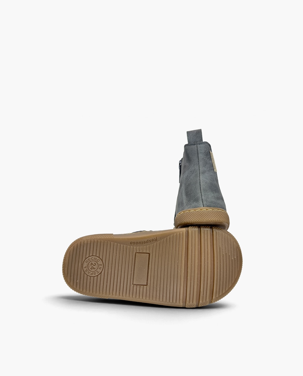 Botas de niña barefoot efecto desgastado - Pisamonas - Gris Gris-2