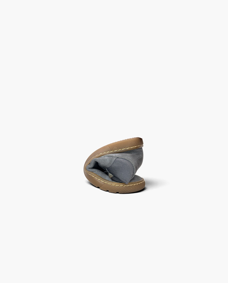 Botas de niña barefoot efecto desgastado - Pisamonas - Gris Gris-5