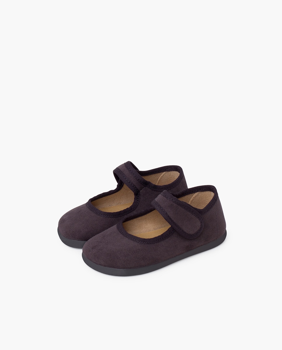 Imagen 3 de Merceditas de niña barefoot serratex tira adherente - Pisamonas - Gris Gris