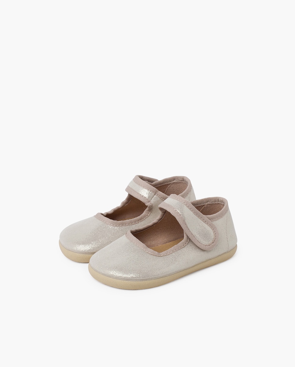 Merceditas de bebé barefoot brillo tira adherente - Pisamonas - Oro Oro-3