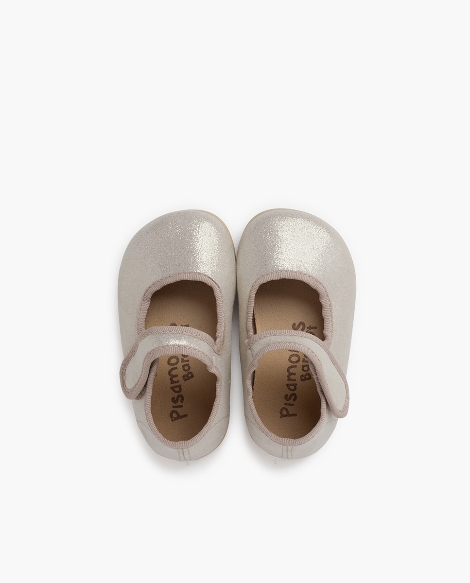 Merceditas de bebé barefoot brillo tira adherente - Pisamonas - Oro Oro-4