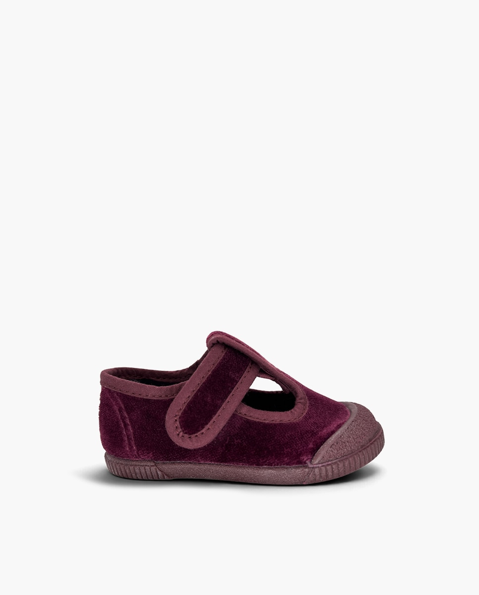 Imagen 1 de Pepitos barefoot terciopelo puntera goma - Pisamonas - Burdeos Burdeos