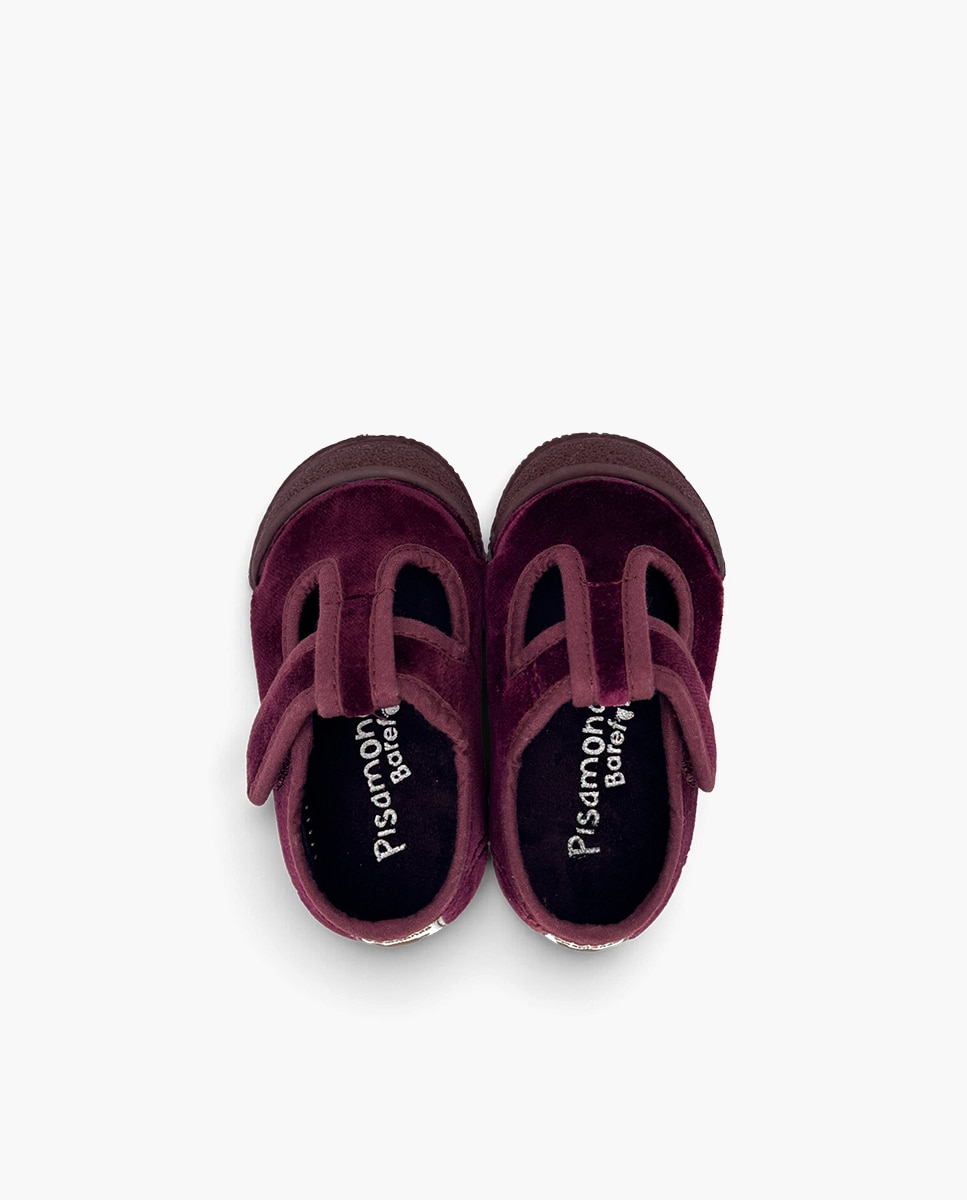 Imagen 3 de Pepitos barefoot terciopelo puntera goma - Pisamonas - Burdeos Burdeos