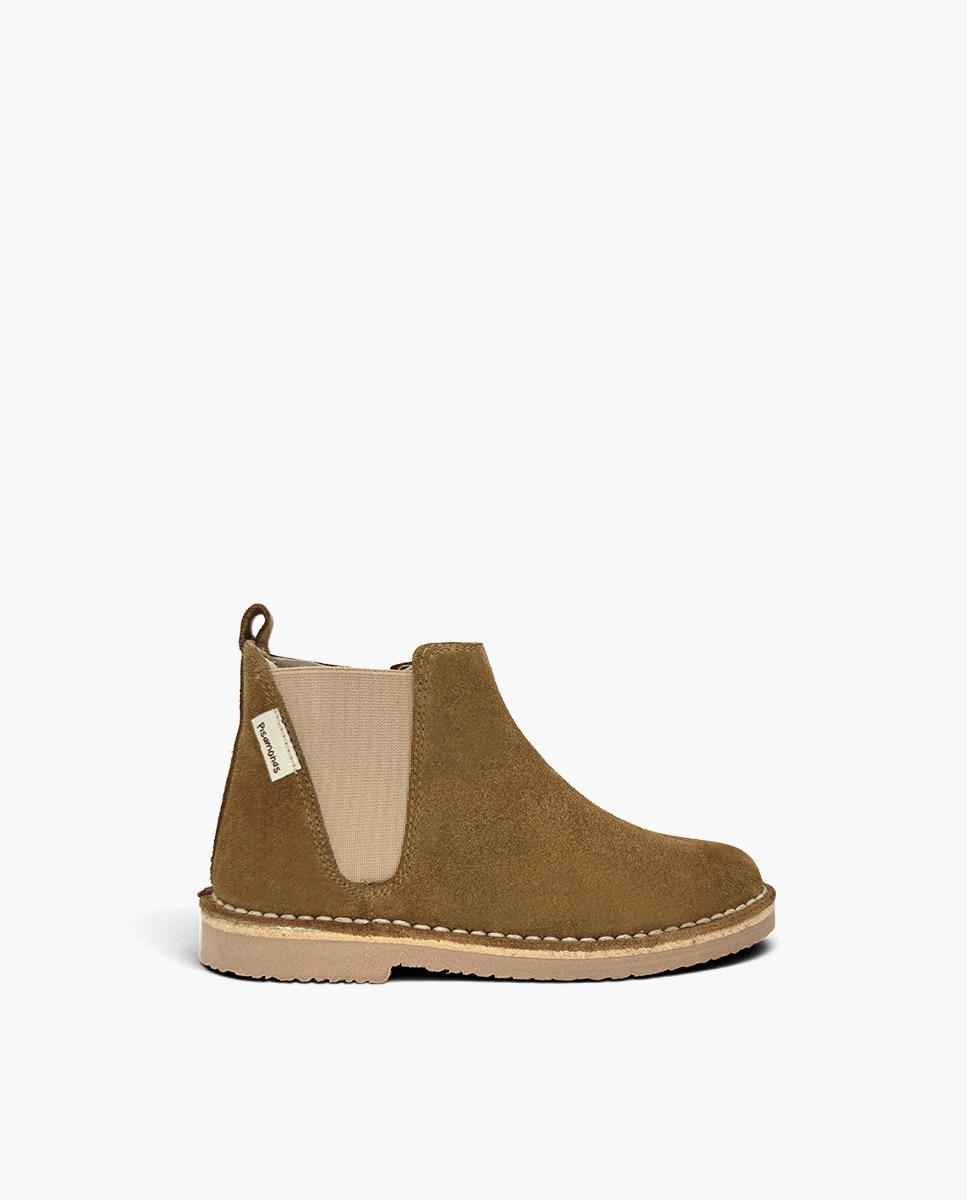 Botas de niña serraje chelsea elástico y - Pisamonas - Camel Camel-1