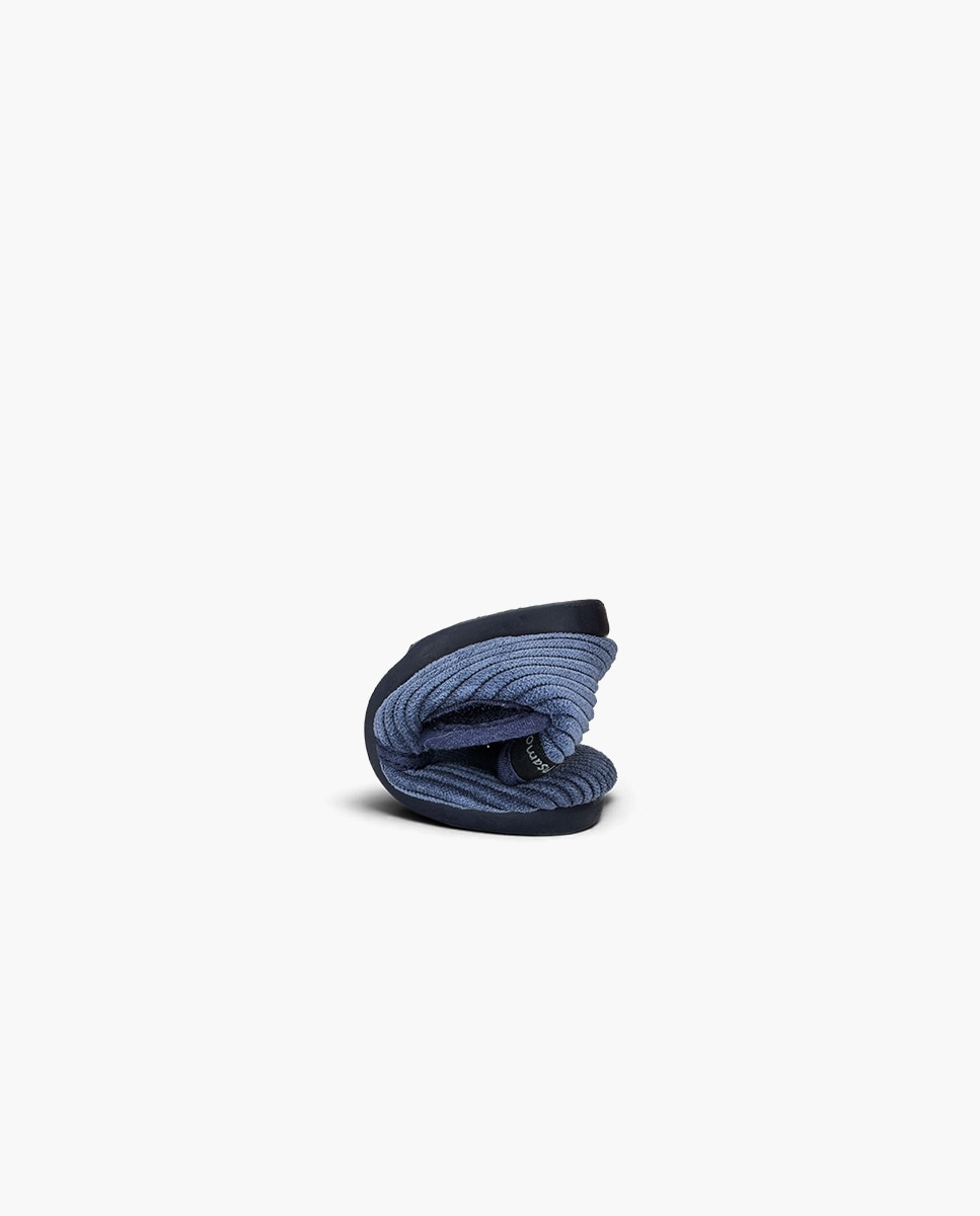 Zapatillas de casa cerradas de bebé niña casa bota pana - Pisamonas - Azul Azul-5
