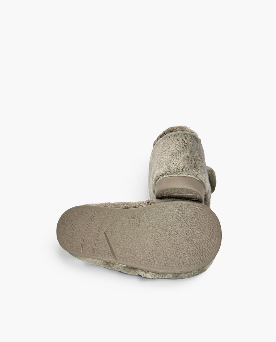 Zapatillas de casa cerradas de niña casa animales pelito - Pisamonas - Topo Topo-2