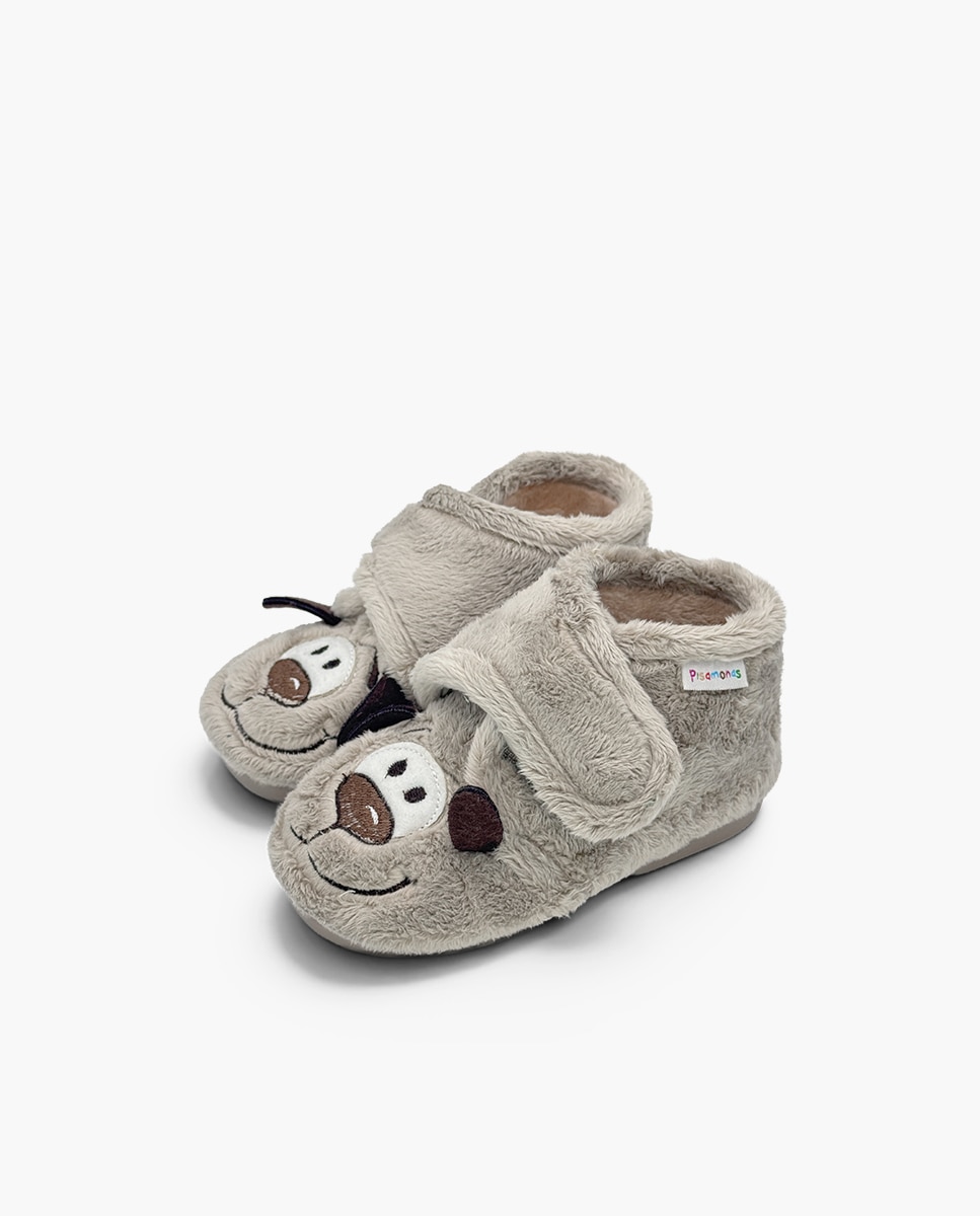 Zapatillas de casa cerradas de niña casa animales pelito - Pisamonas - Topo Topo-3