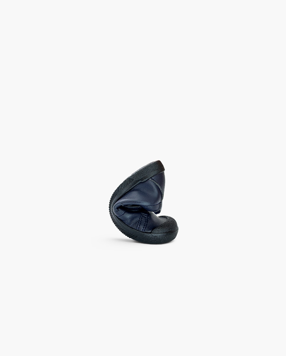Zapatillas de lona de niña blanditas barefoot colegio efecto - Pisamonas - Azul marino Azul marino-5