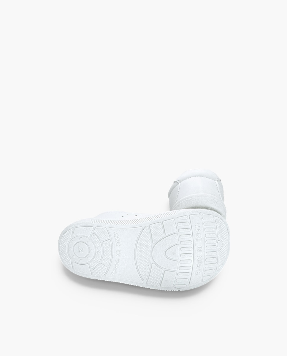 Zapatillas de lona de niña blanditas barefoot colegio efecto - Pisamonas - Blanco Blanco-2