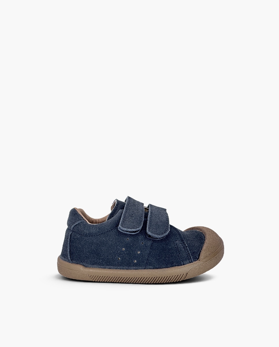 Zapatillas de lona de niña blanditas barefoot serratex - Pisamonas - Azul marino Azul marino-1