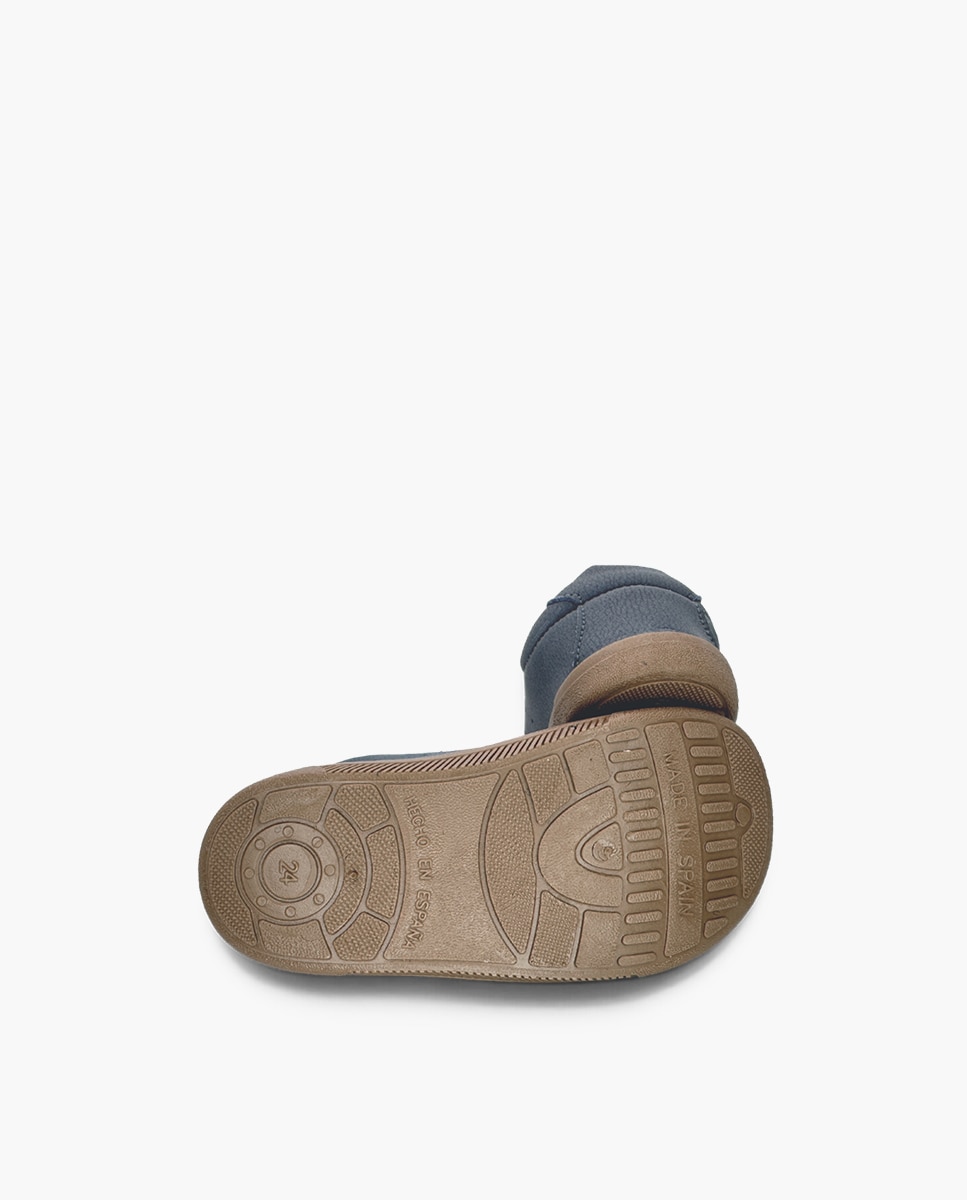 Zapatillas de lona de niña blanditas barefoot efecto nobuck - Pisamonas - Azul Azul-2