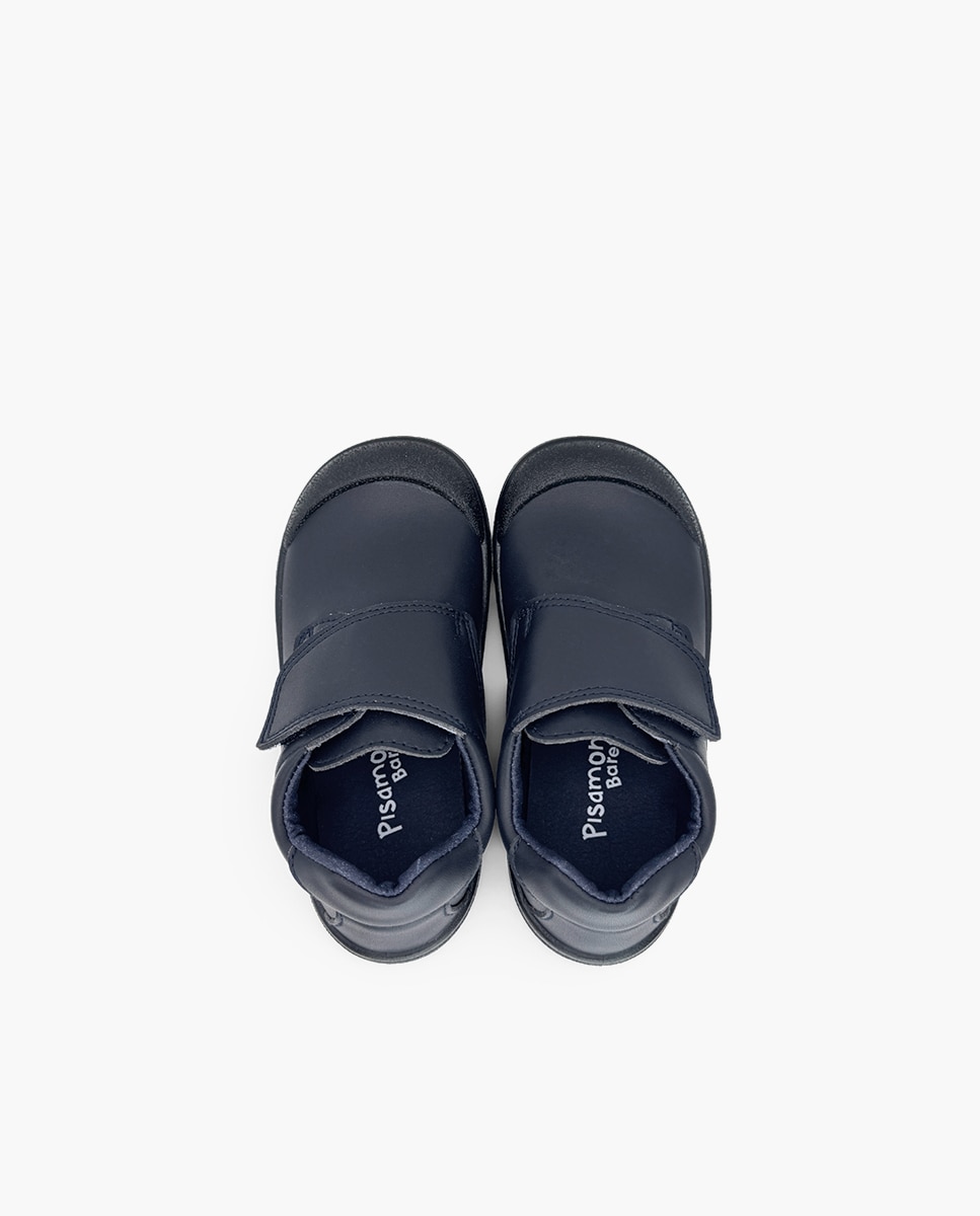 Zapatillas de lona de niño barefoot colegiales puntera goma - Pisamonas - Azul marino Azul marino-4