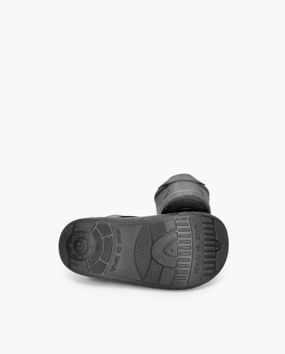 Zapatillas de lona de niño barefoot colegiales puntera goma - Pisamonas - Negro Negro-2
