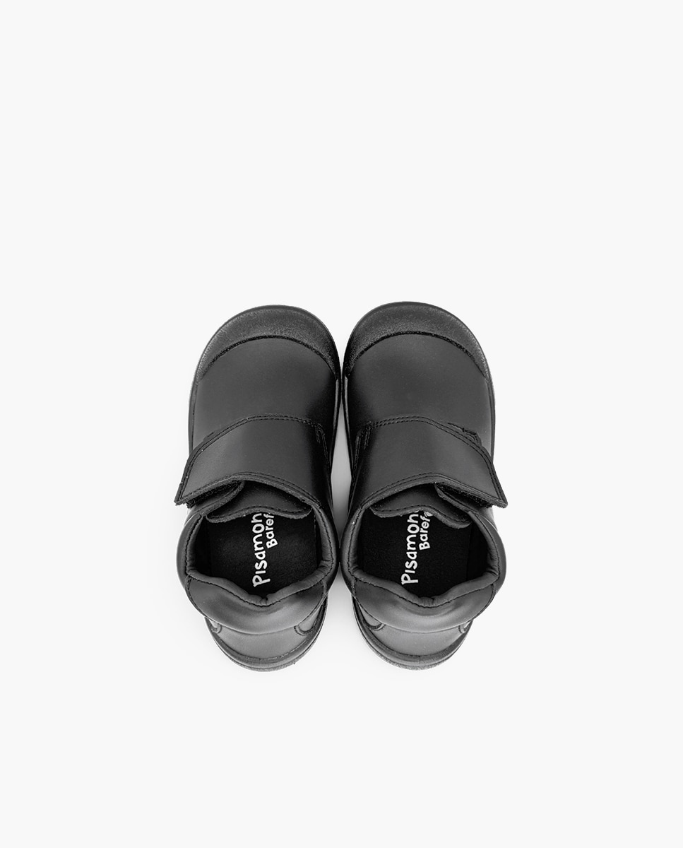 Zapatillas de lona de niño barefoot colegiales puntera goma - Pisamonas - Negro Negro-4