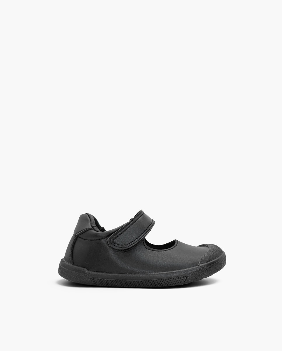 Merceditas de niña barefoot colegiales puntera goma - Pisamonas - Negro Negro-1