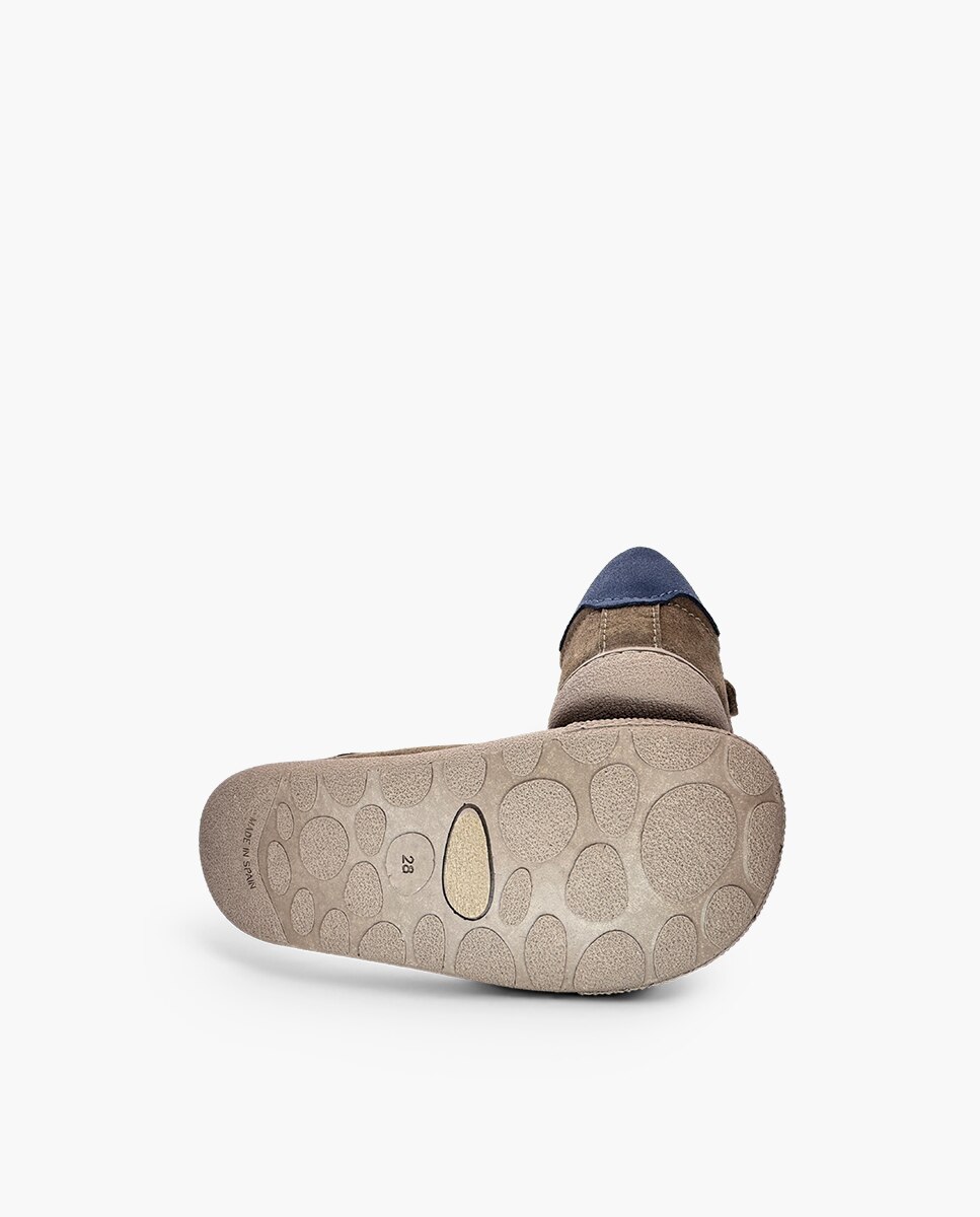 Zapatillas de lona de niña barefoot efecto serraje cierre - Pisamonas - Topo Topo-2