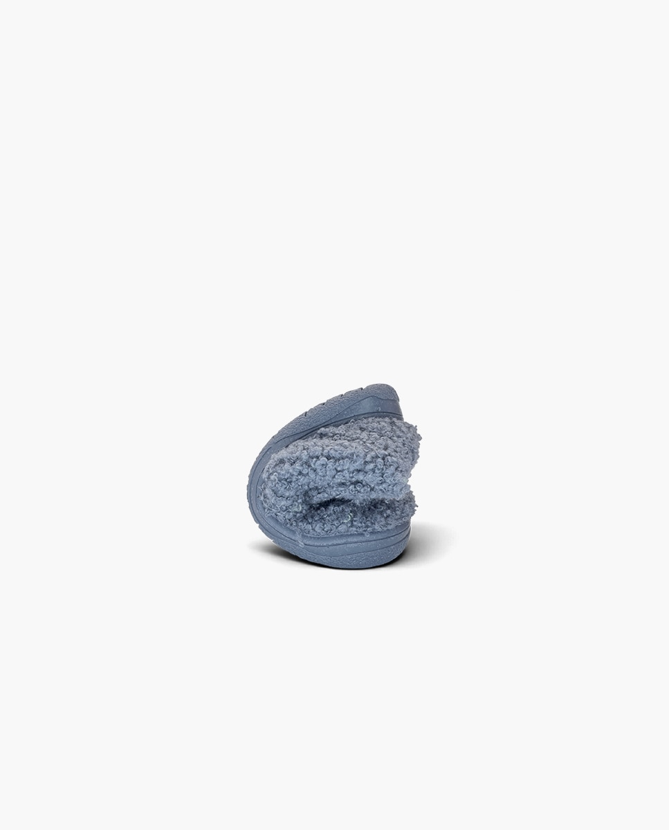 Zapatillas de casa cerradas de niña casa tira adherente borreguito - Pisamonas - Azul Azul-5