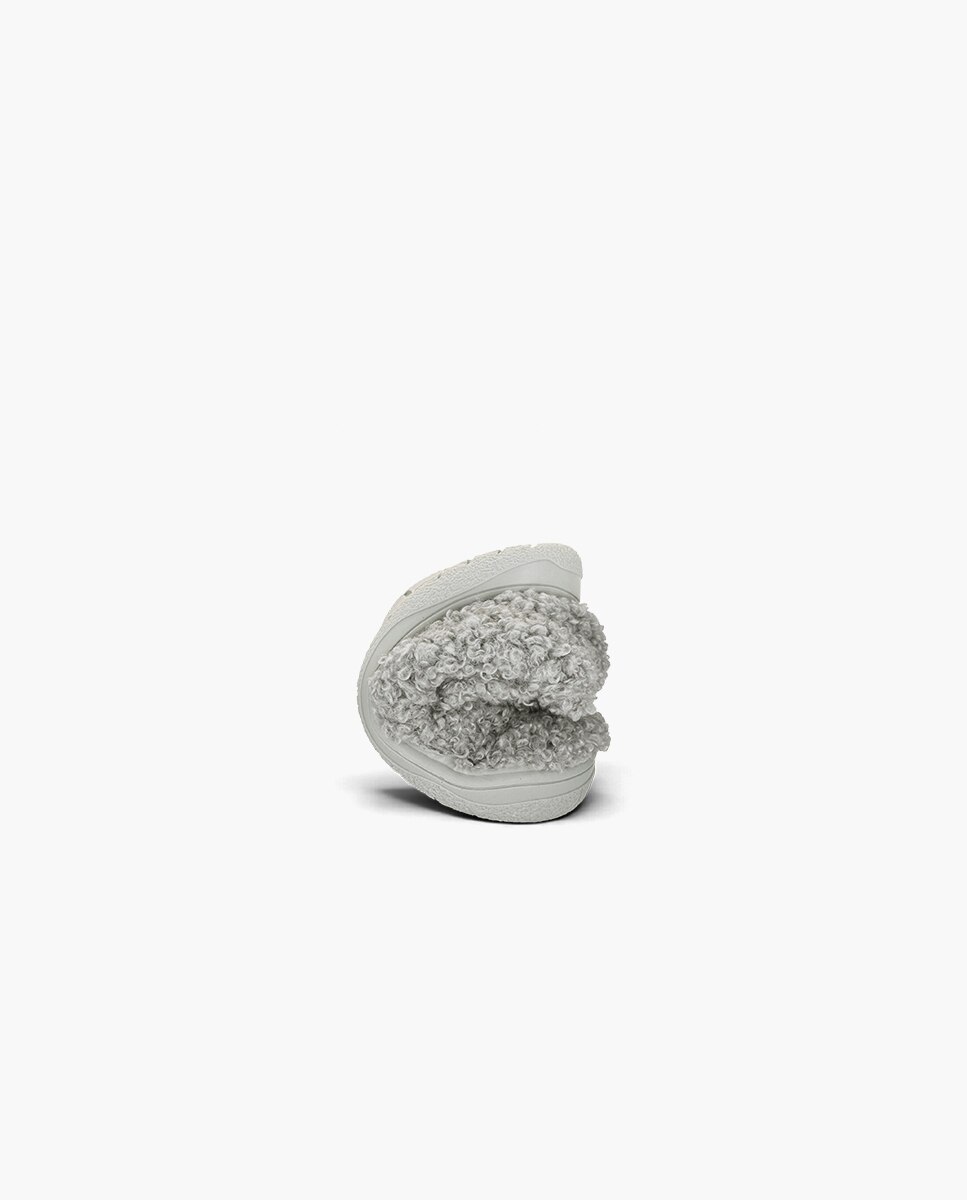 Zapatillas de casa cerradas de niña casa tira adherente borreguito - Pisamonas - Gris Gris-5