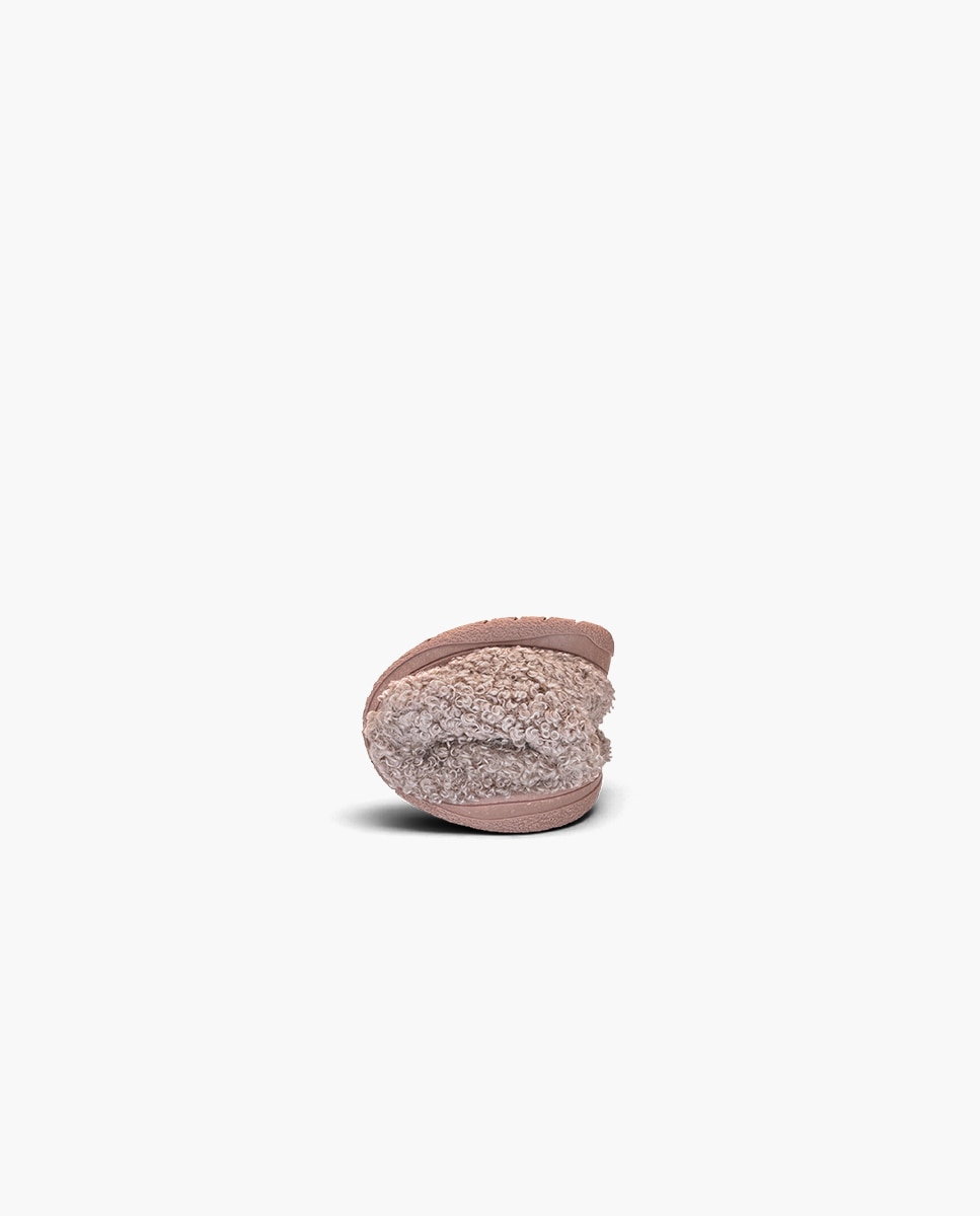 Zapatillas de casa cerradas de niña casa tira adherente borreguito - Pisamonas - Rosa Rosa-5