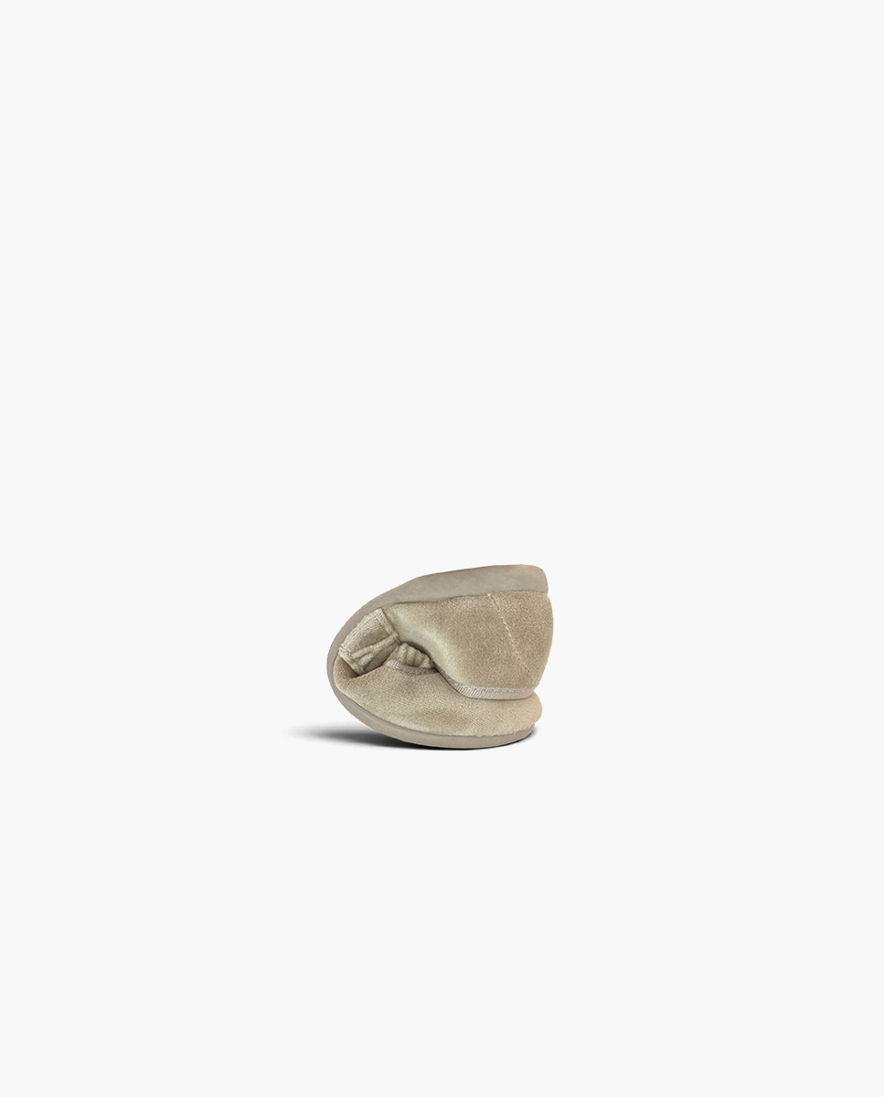 Merceditas de niña terciopelo frunce - Pisamonas - Beige Beige-5