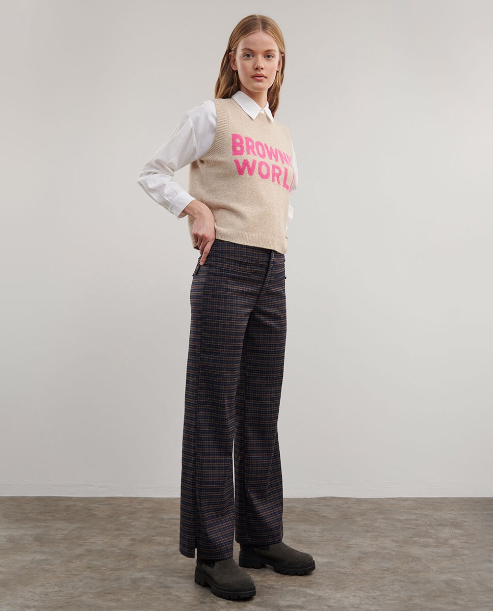 Pantalon en daim marron clair vintage des années 90, année