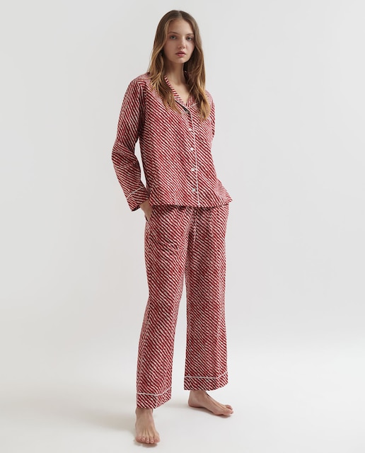 Pijama de mujer largo estampado