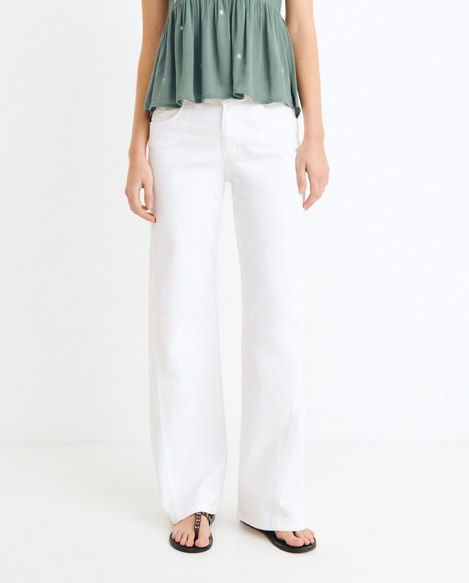 Pantalon blanco discount mujer corte ingles