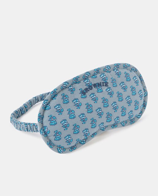 Antifaz estampado azul con logo