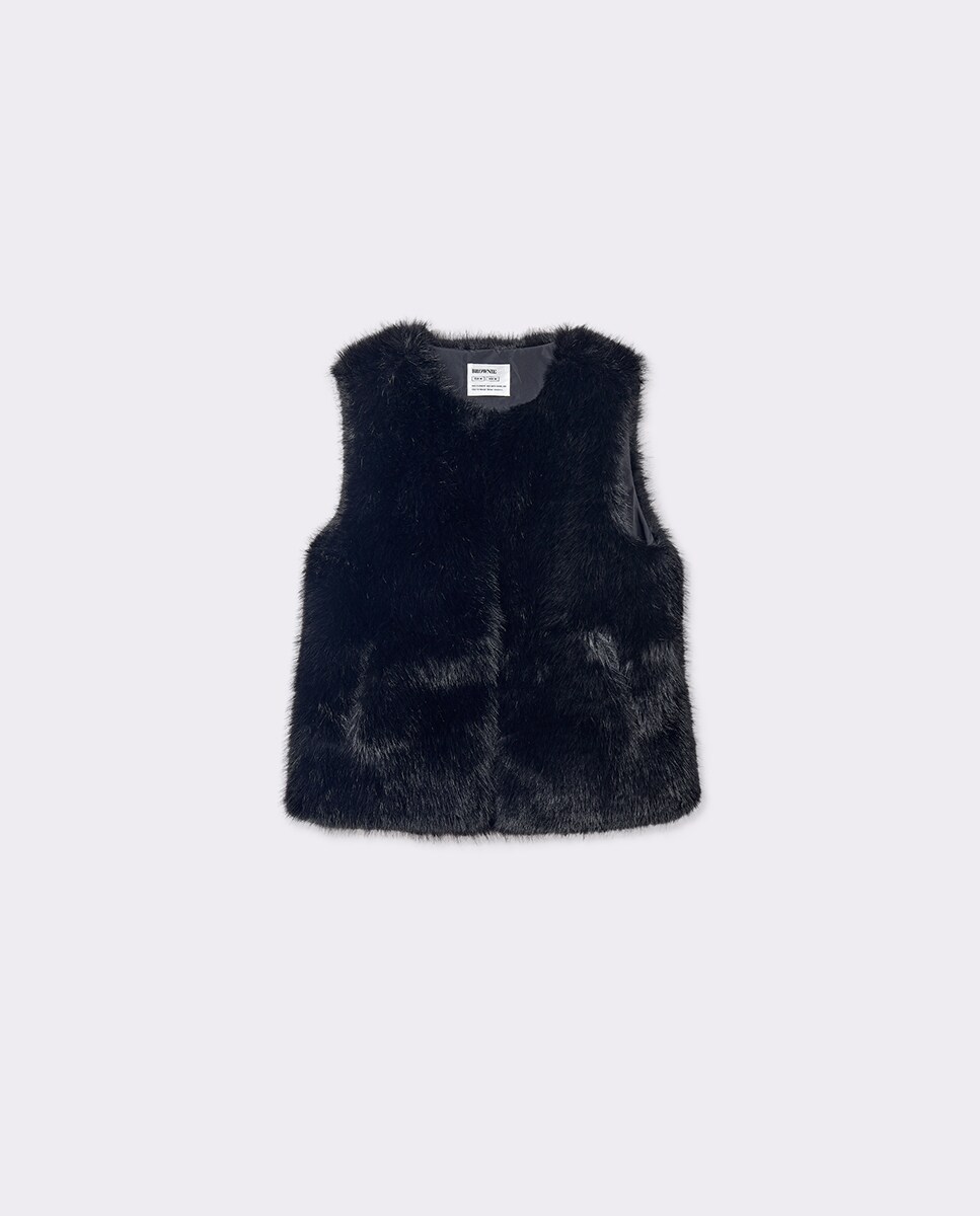 Brownie Comprar Chaleco De Pelo Pelo Negro Comprar Chaleco Pelo