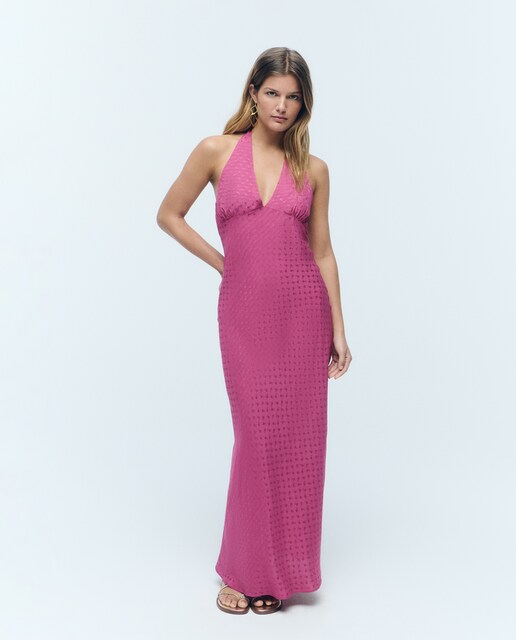 Imagen 0 de Vestido largo con cuello halter