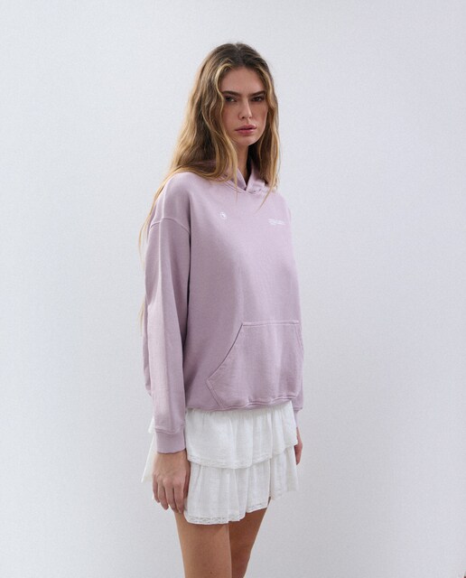 Imagen 0 de Sudadera de mujer con capucha y texto trasero