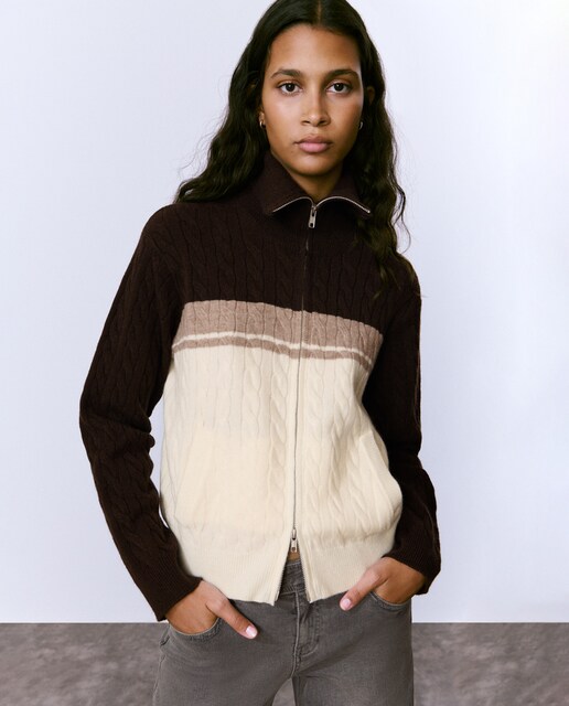 Imagen 0 de Chaqueta de mujer de punto con cremallera