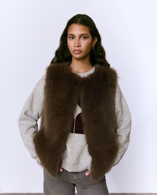 Imagen 0 de Chaleco de mujer efecto pelo