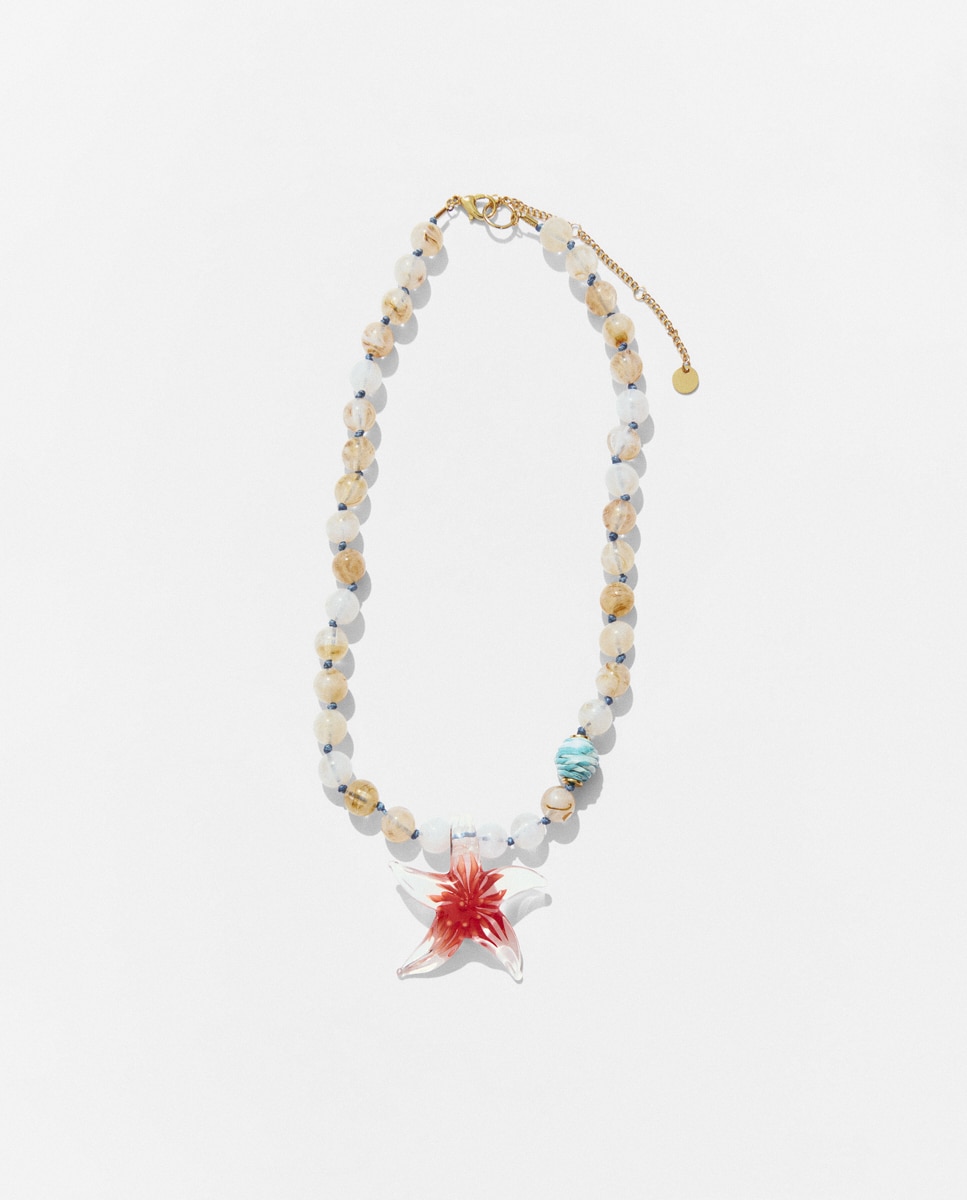 Collar de bolas con estrella
