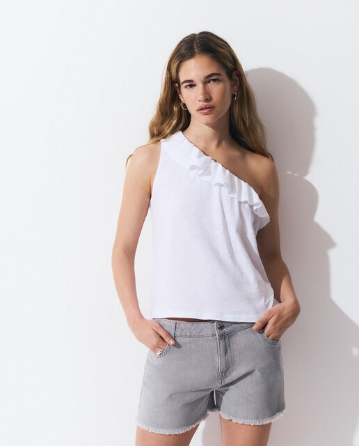 Imagen 0 de Camiseta de mujer asimétrica