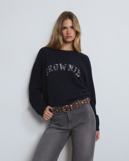 Imagen 0 de Jersey de mujer con logo de lentejuelas