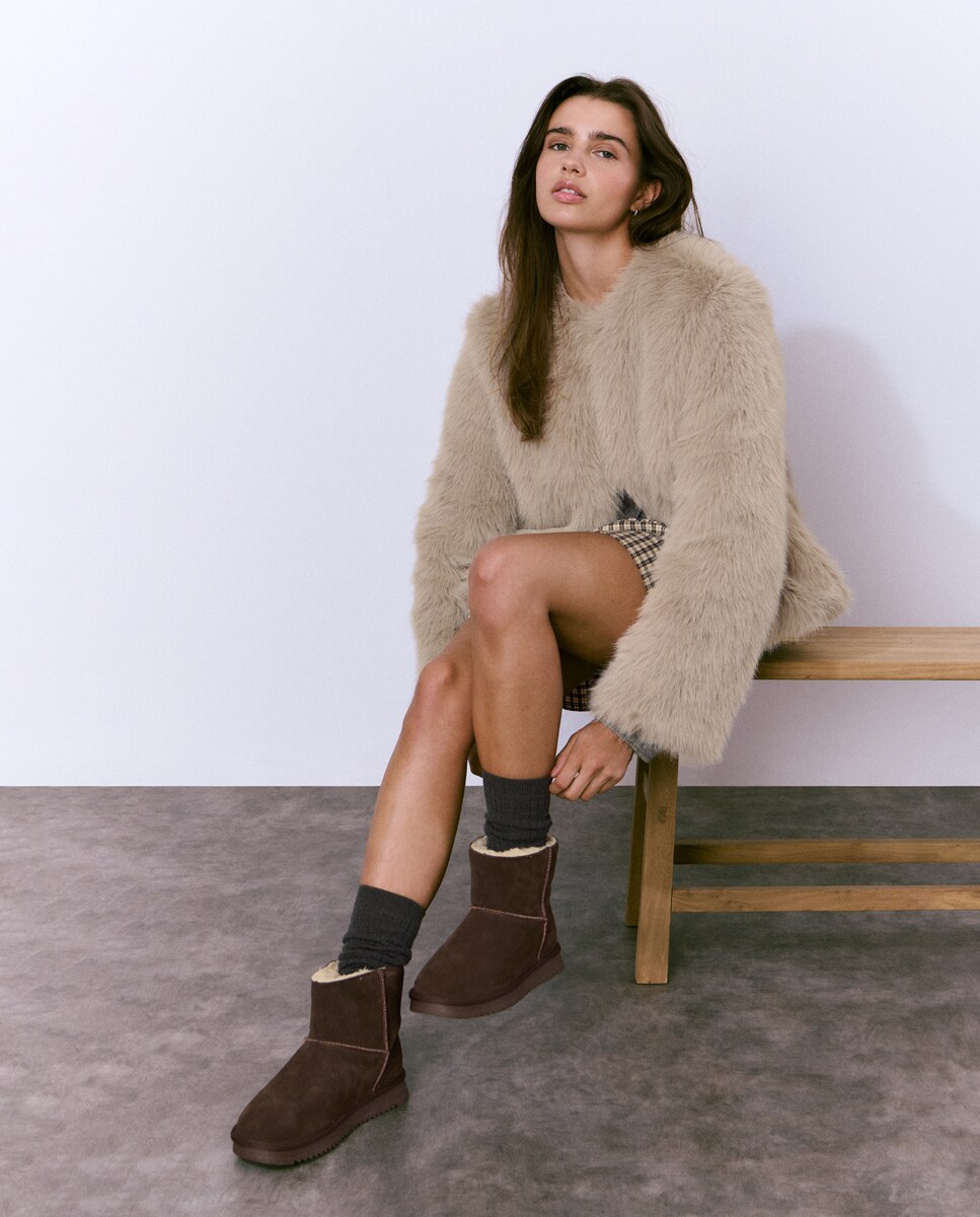 Botas de mujer de piel con pelo · Brownie · El Corte Inglés
