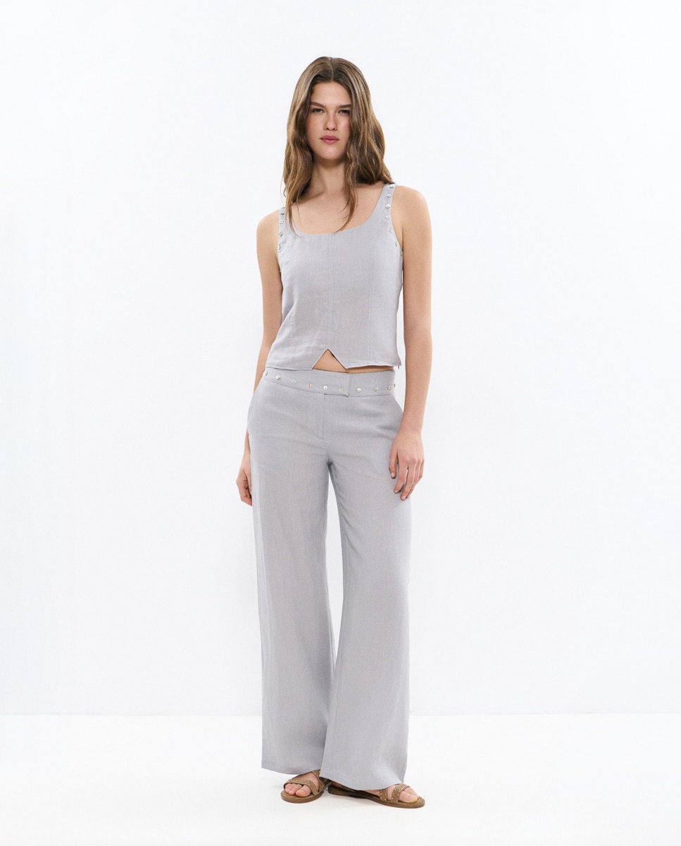 Brownie - Pantalón ancho de mujer fluido.