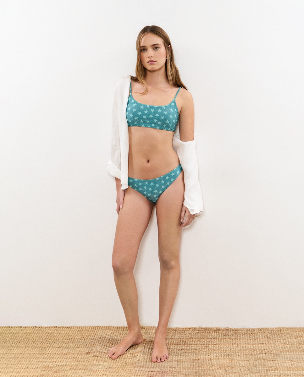 Braguita de bikini con estrellas - Brownie - Azul Azul-1