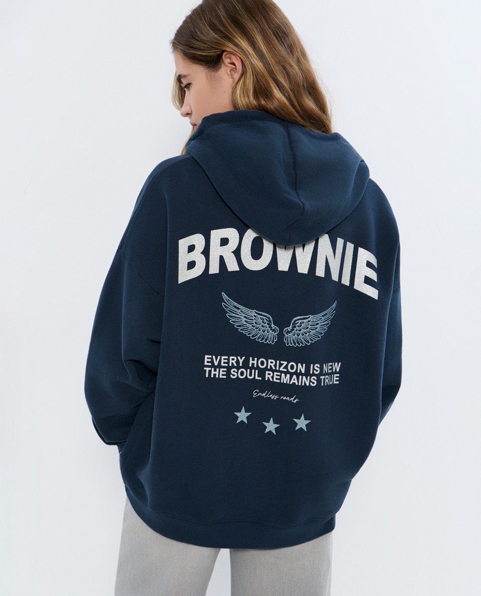 Brownie - Sudadera de mujer con dibujo frontal.