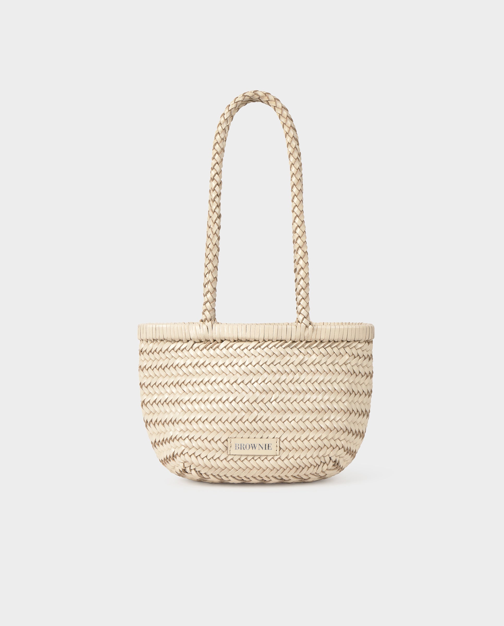 Bolso shopper de mujer de cuero trenzado