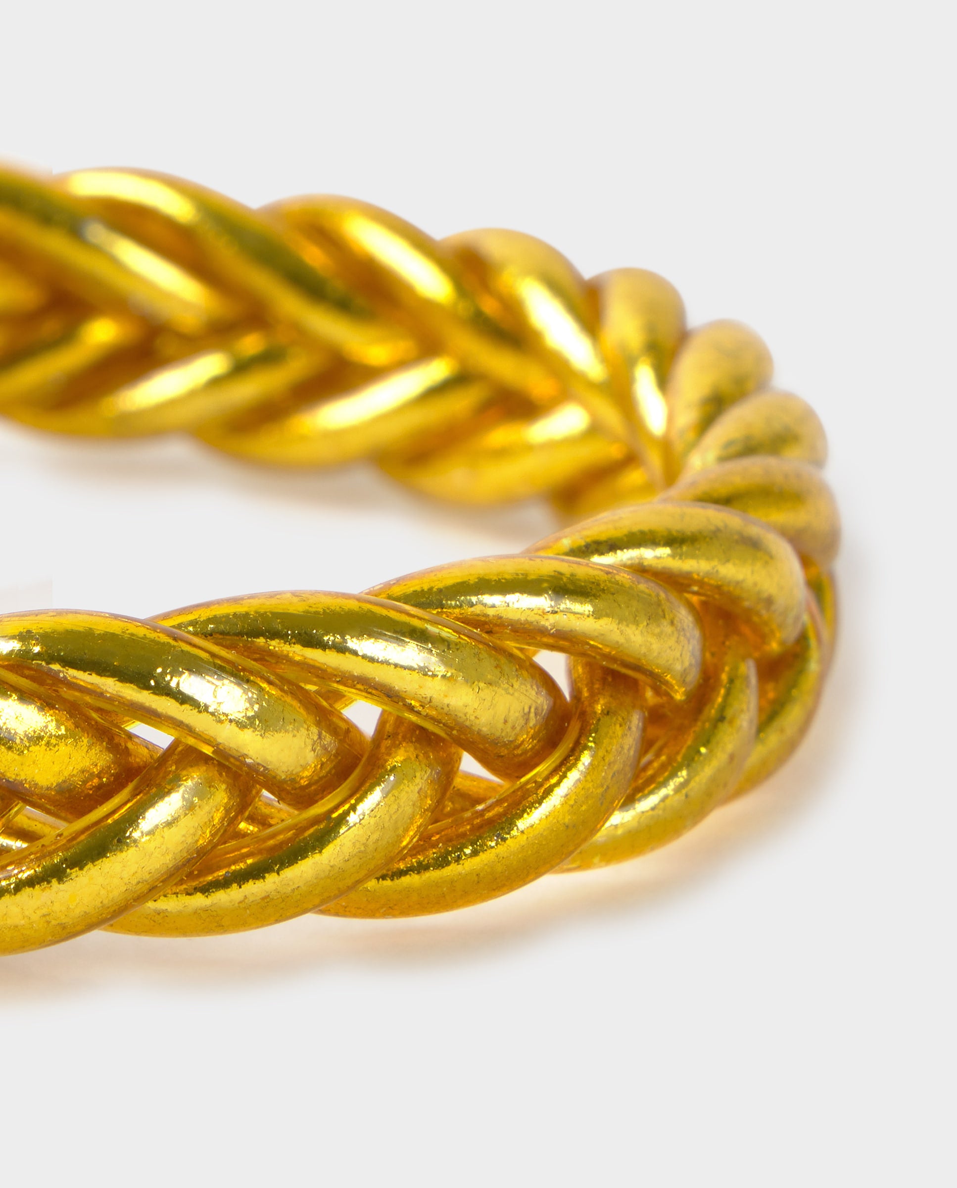 Pulsera pan de oro trenzada - Brownie - Dorado Dorado-4