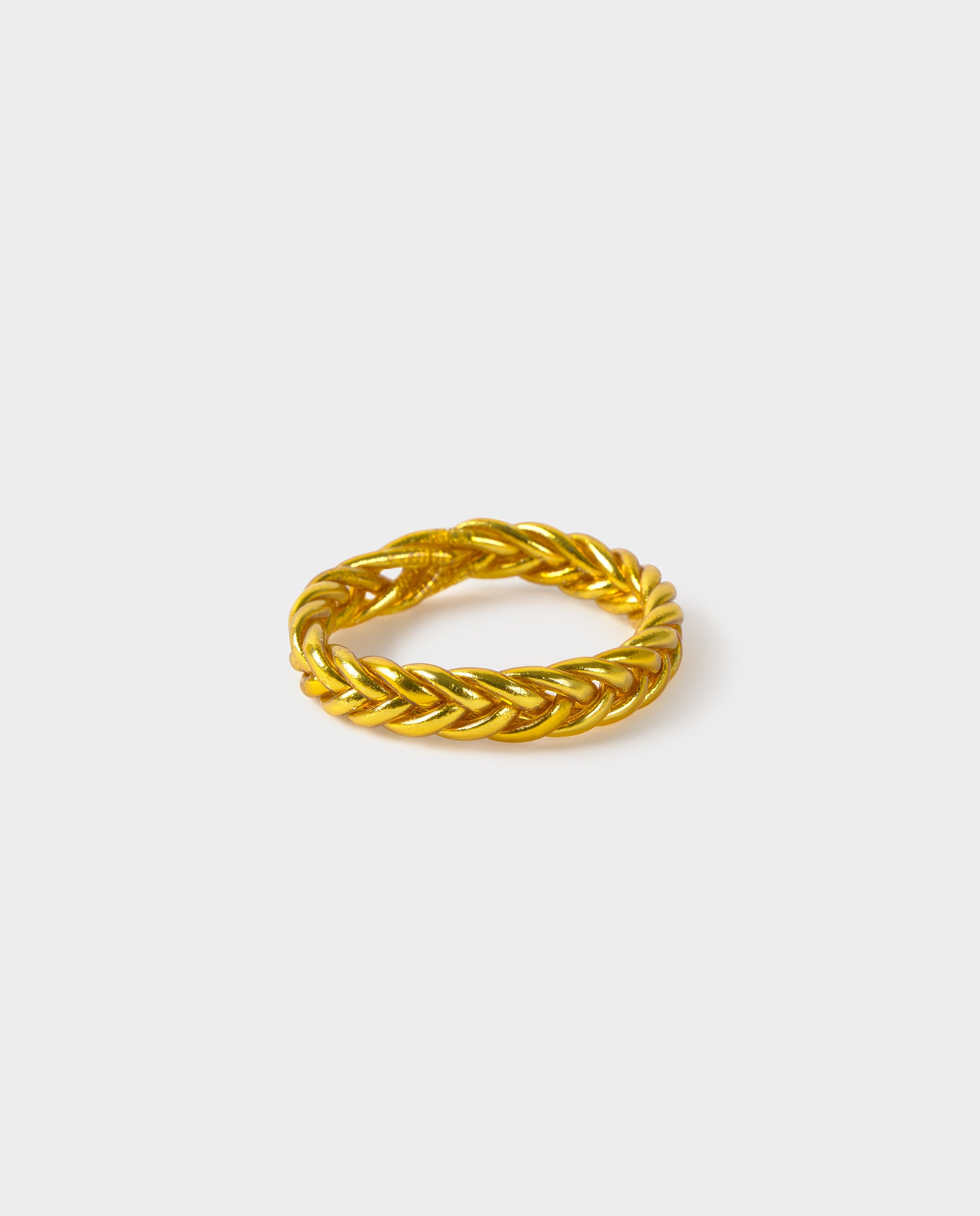 Pulsera pan de oro trenzada - Brownie - Dorado Dorado-5