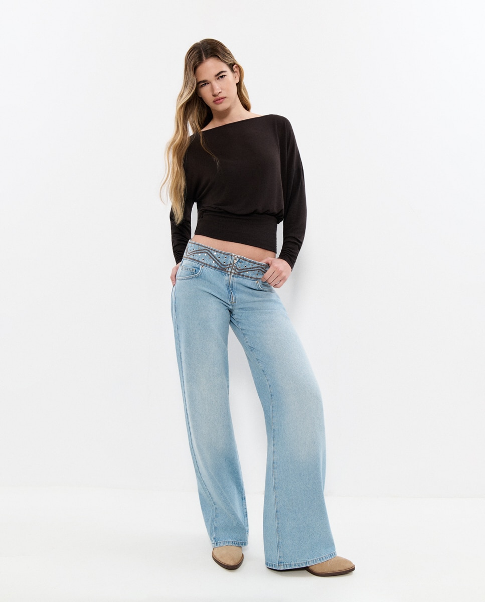 Brownie - Pantalones rectos de mujer largos.